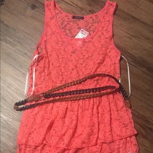 Deb lace ruffle tank top